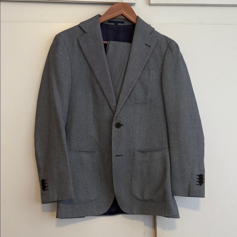 Suitsupply Suit Blue/Grey Birdseye Pattern